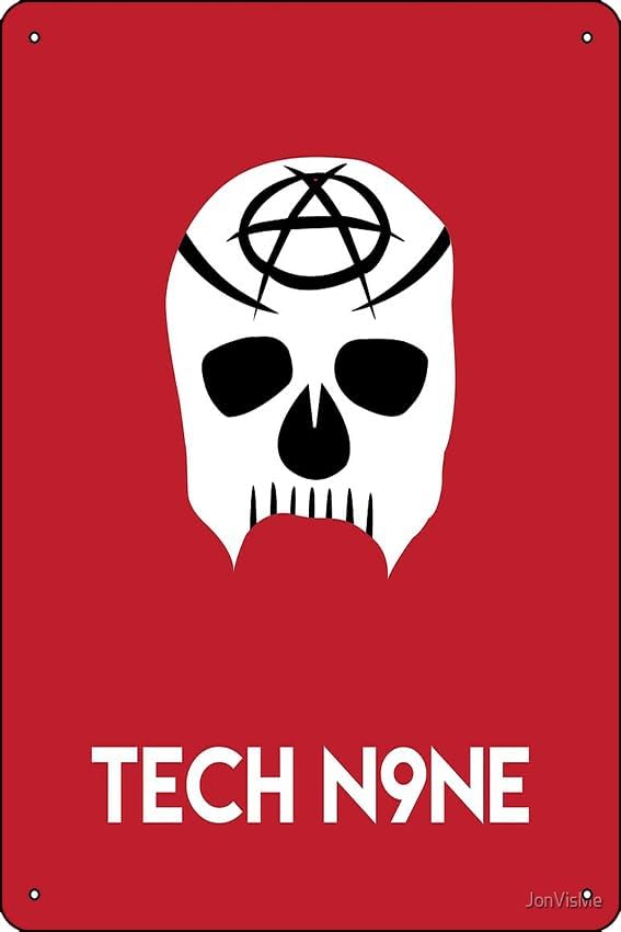 Office Tech For Men - Металлическая табличка-постер Tech N9ne Worldy Angel,